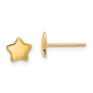 14k Yellow Gold Madi K Children's Kids Girls Jewelry Star Post Earrings